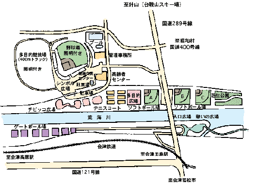 びわのかげ総合運動公園の地図