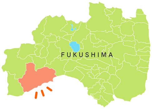 南会津町の位置を示す地図。福島県の南西部に位置する。